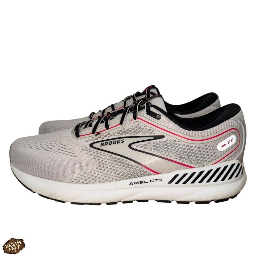 Brooks‎ Ariel GTS 23 Running Shoes Supportive Cushioned White Gray Pink Size 12D